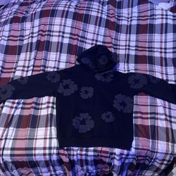 denim tears “mono cotton wreath sweatshirt” black 