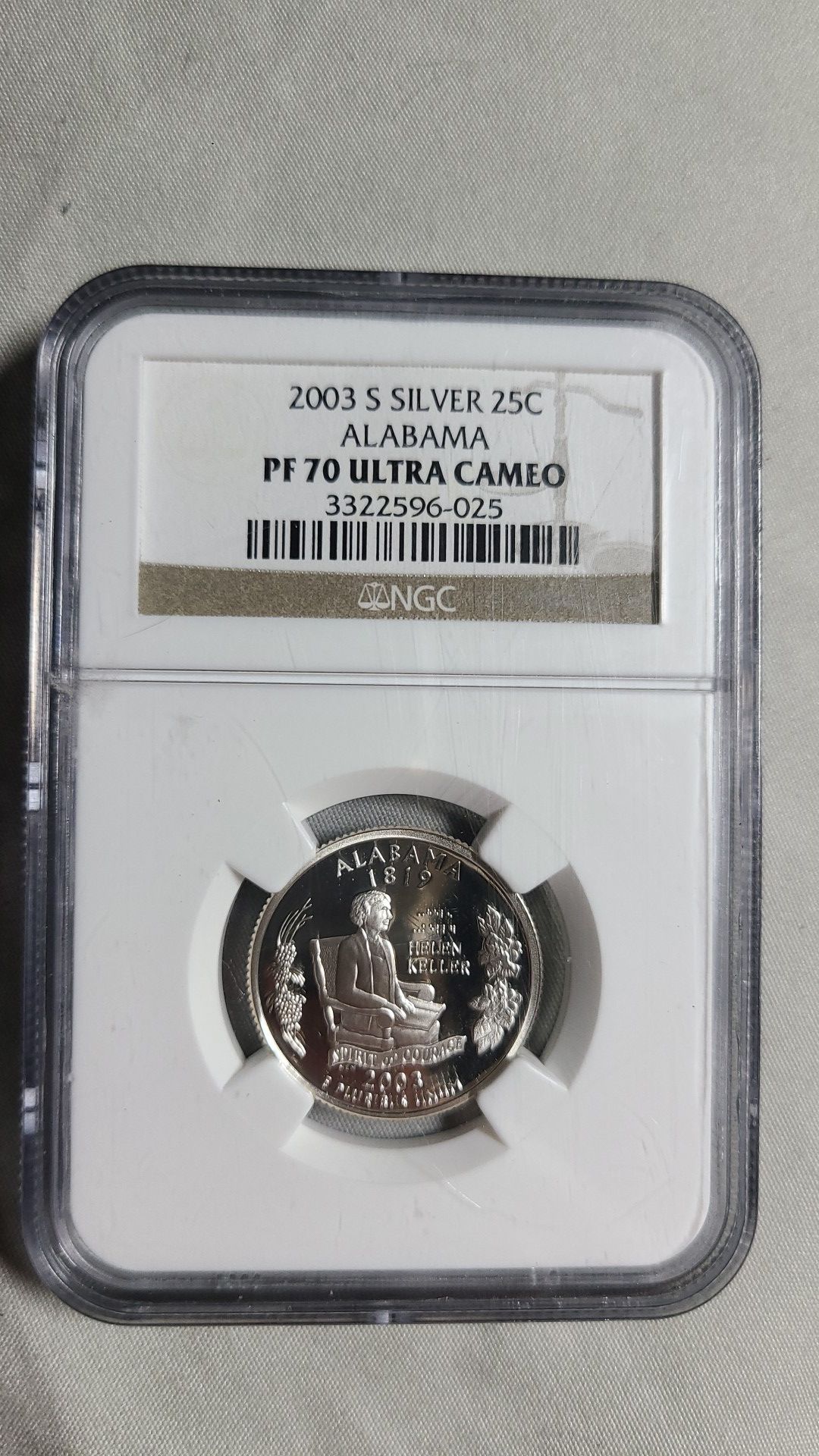 2003 s Silver quarter dollar ULTRA CAMEO PF 70