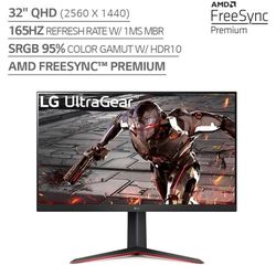 LG 32IN ULTRA GEAR GAMING MONITOR NEW 165HZ 