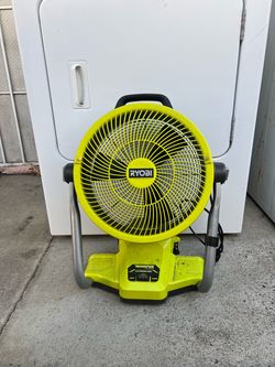Ryobi ONE+ 18V Cordless Hybrid WHISPER SERIES 12 in. Misting Air Cannon Fan (Tool Only)