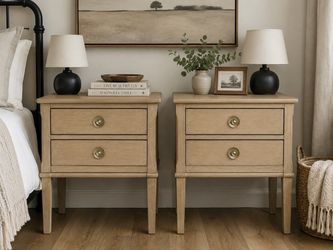 Natural Wood Nightstands in Seadrift