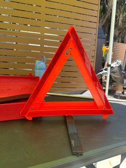 Vintage Stimsonite No. 1301 Emergency Warning Triangle Reflective Roadside Safety Kit