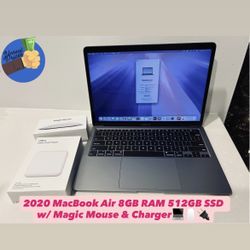 2020 MacBook Air 8GB RAM 512GB SSD w/ Magic Mouse & Charger💻🖱️🔌