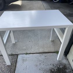 White desk and Chair from Ikea