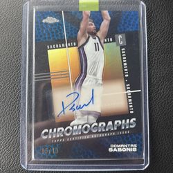 Topps Chrome Domantas Sabonis Chromographs #05/10