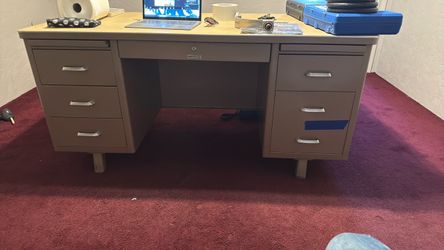 Sears "Tower"  series metal tanker deskmid-century