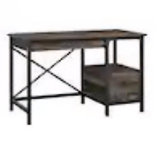 Sauder Carbon Oak 48 in. Rectangular Desk