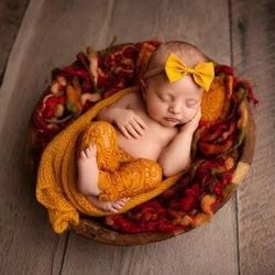 Rest And Mustard Fall, Backdrop, Wrap, Newborn Set