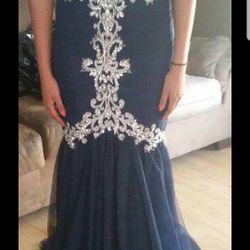 Navy blue prom dress