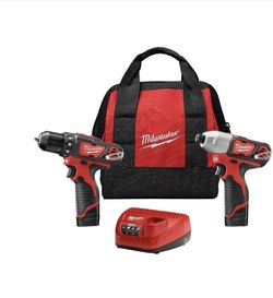 M12 12V Lithium-Ion Cordless Drill Driver/Impact Driver Combo Kit w/ Two 1.5Ah Batteries, Charger Tool Bag (2-Tool)