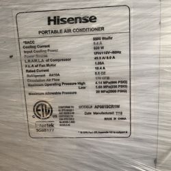 Portable AC Unit – Hisense 8,000 BTU – Works Perfect – $130