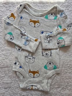 NEW! Long sleeve Baby Boy Onesie,  Size Newborn