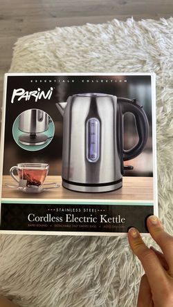 Cordless electric kettle stainless steel paring