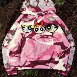 Civil Regime Powerpuff Girls Hidden Roses Hoodie in Pink Camo - L