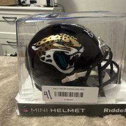 Fred Taylor Mini Jacksonville Jaguars Helmet Signed Authentic 