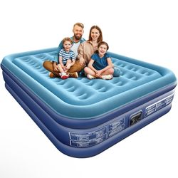 Air Mattress Queen with Built in Pump 16", Upgraded Self Inflating Air Mattress in 3 Mins, Portable Air Bed for Guests, Home, Camping, 660lbs Max 