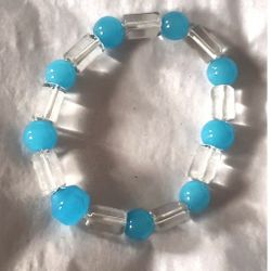 Amazonite & Clear Quartz bracelet, AA 6/ 8 mm gemstones, aqua green, genuine crystals, wrist bracelet for tranquility, calming, gift

