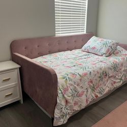 Twin sofa bed with nightstand