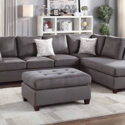 Sectional Sofa + Ottoman
