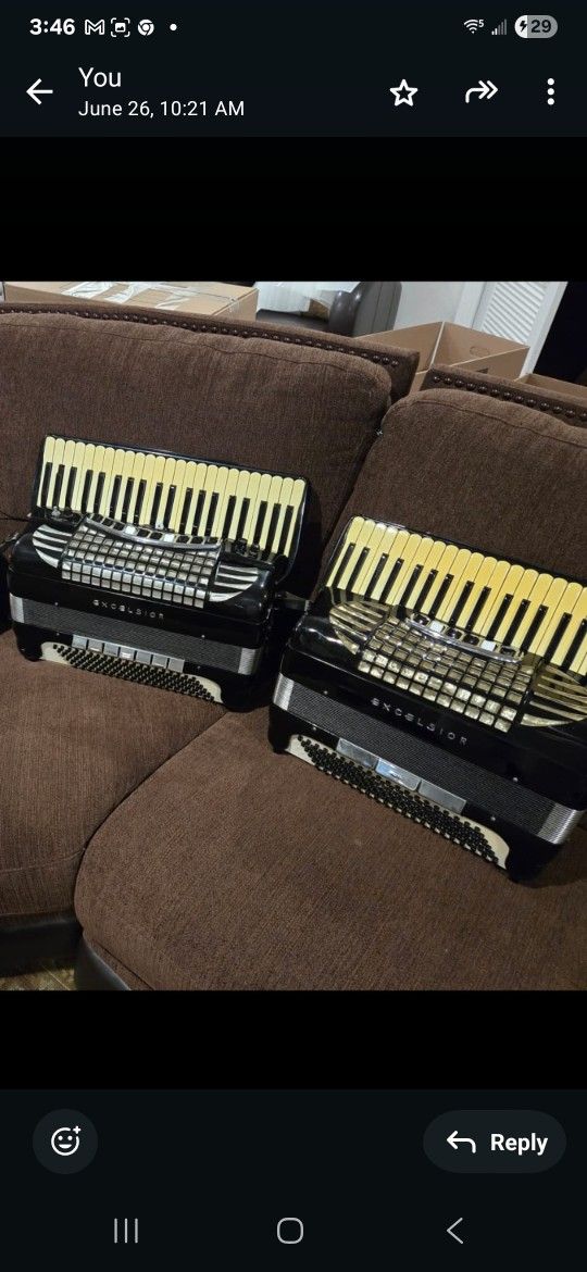Accordion For Sale Exselsior Synfony Ex Condition