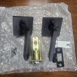 Matte Black or Stainless steel Door Lever Handle Set