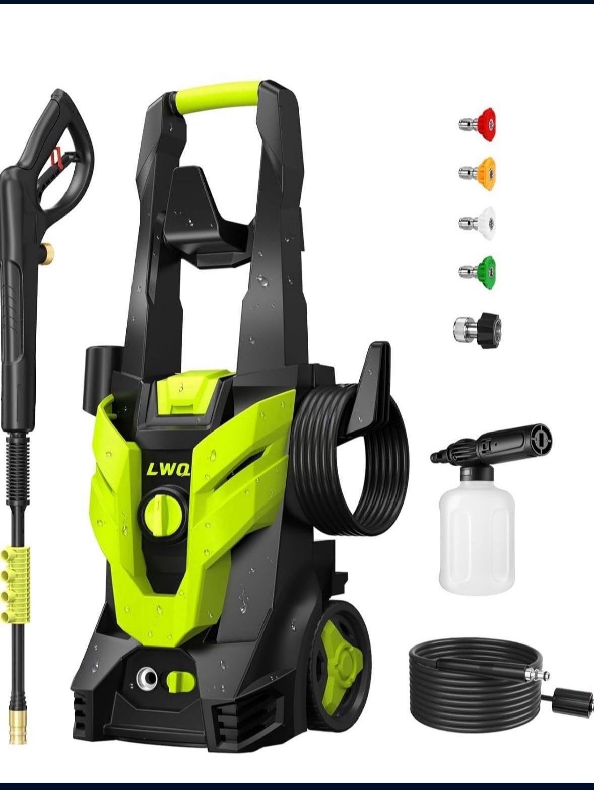 Electric Pressure Washer, 2.5 GPM Power Washer with 4 Quick Connect Nozzles