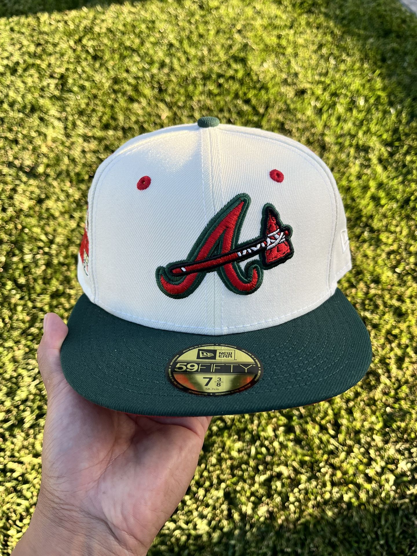 green and yellow atlanta braves hat