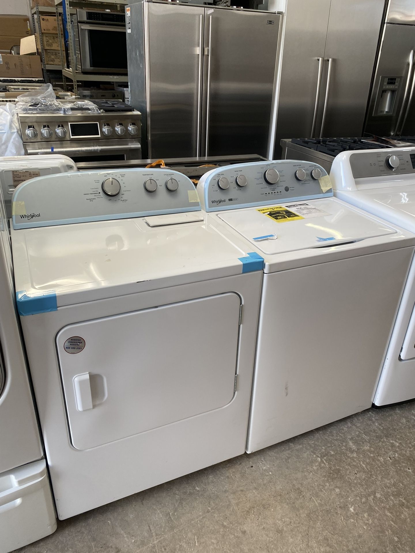 New Whirlpool Washer And Electric Dryer