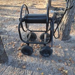 Hose Reel On Wheels With Basket 300 Ft Capacity 