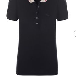 BURBERRY BRIT Black Novacheck Collar Shirt, size S