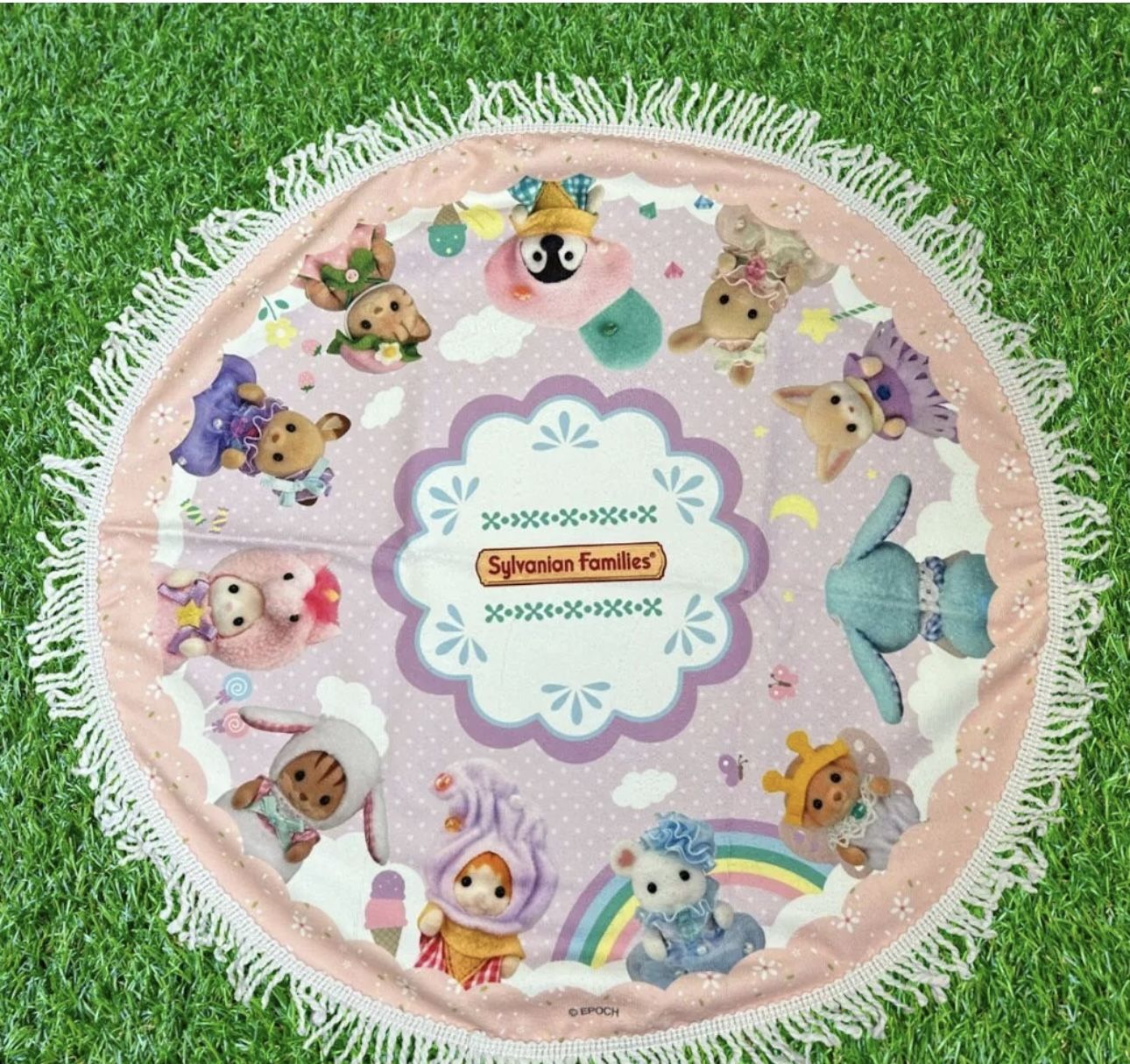 Sylvanian Families BABY ROUND TOWEL Calico Clitters Epoch Japan