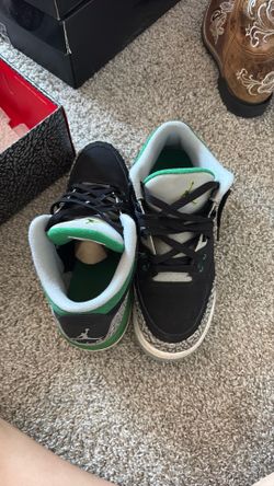 Air Jordan 3 retro black/pine green 7y