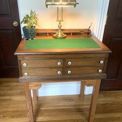 Vintage desk / plant stand / storage / artist desk / credenza