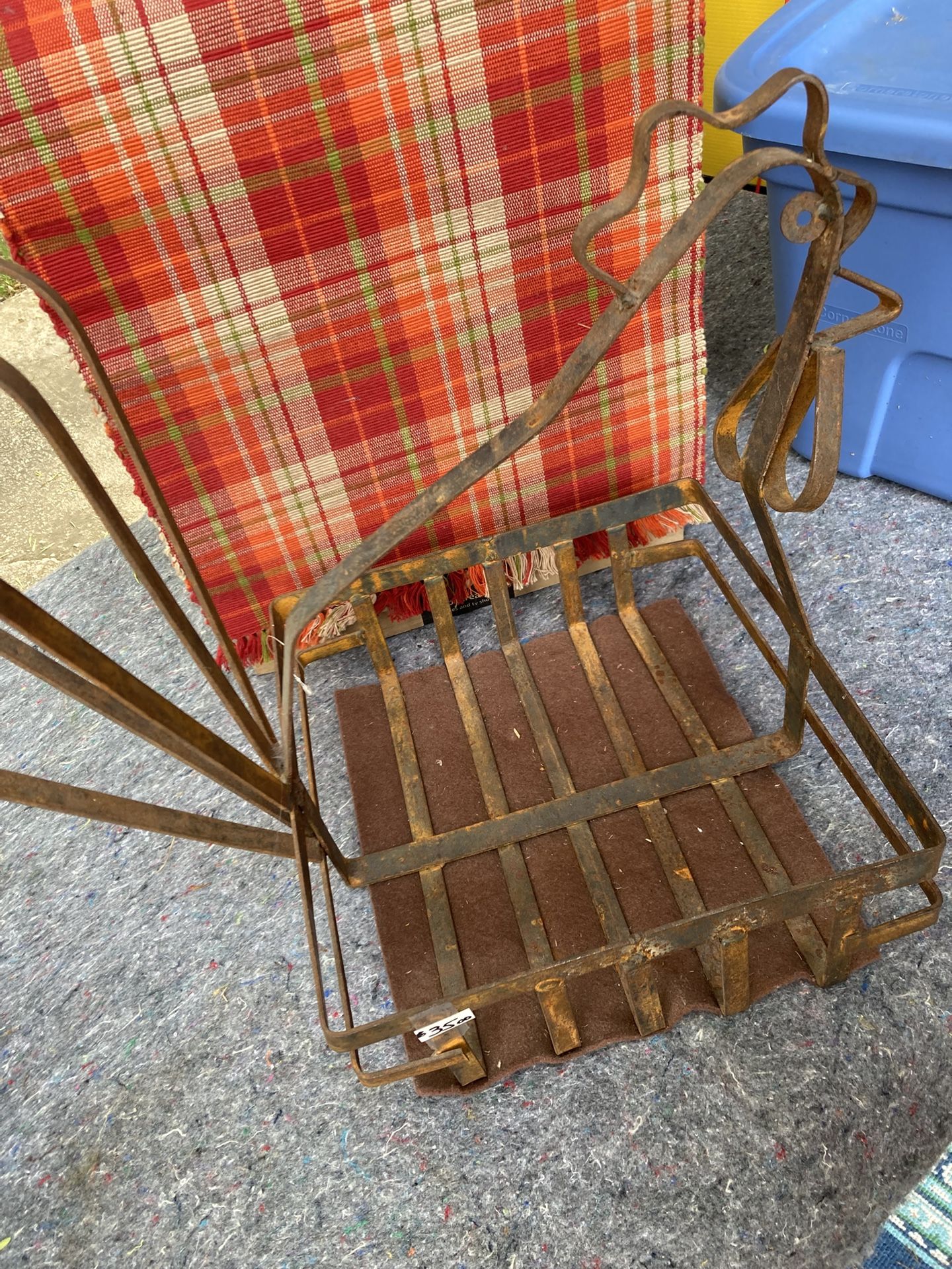 $35-Very Nice Heavy Iron Rustic Basket/Check Out Our Other Sales