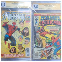 CGC Signature Series Spider-man slabs (cracked)