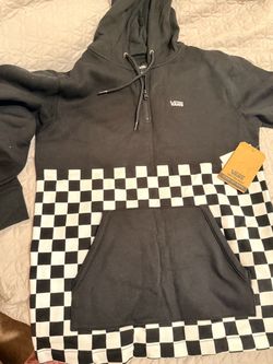 Vans Black & White Checkerboard Hoodie – New With Tags