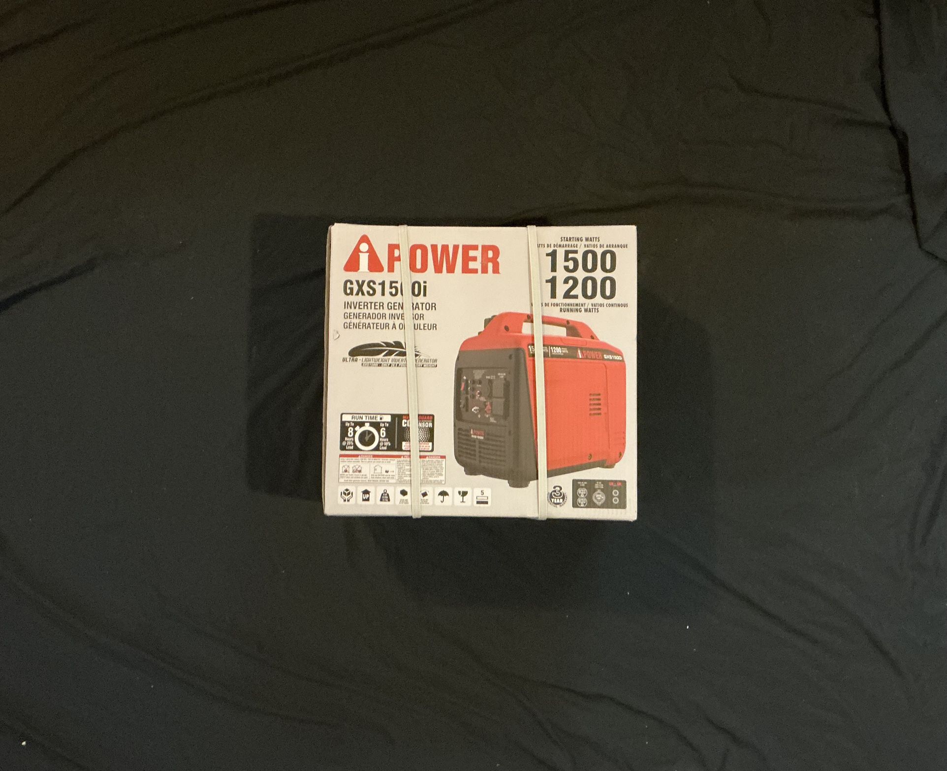 A-iPower 1500-Watt Recoil Start Gasoline Powered Ultra-Light Inverter Generator with 60cc OHV Engine and CO Sensor Shutdown