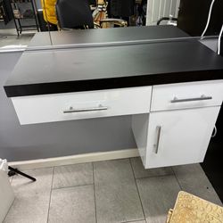 4 similar barber and  beauty shop work cabinets