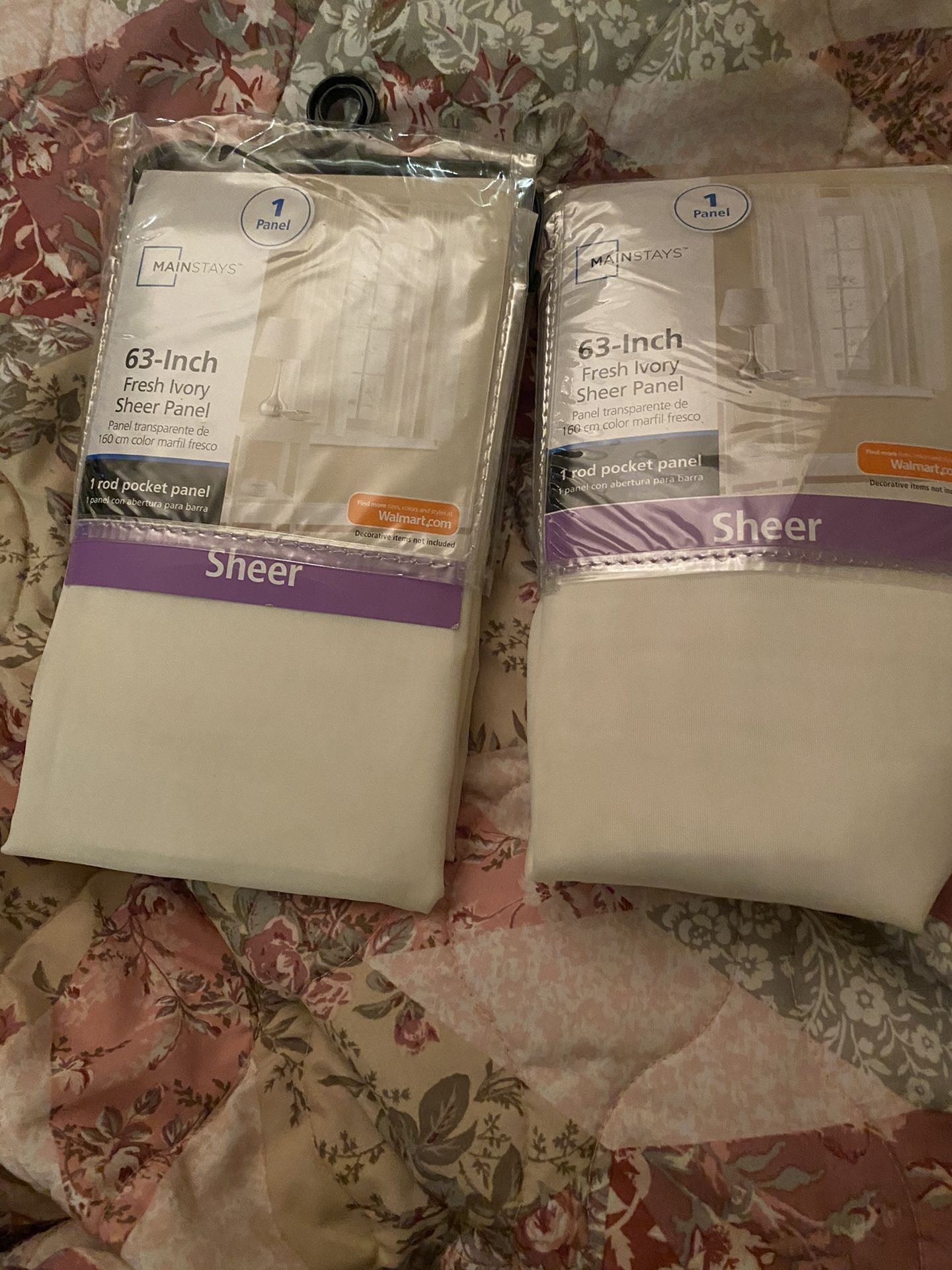 Brand New ivory sheer curtains for windows