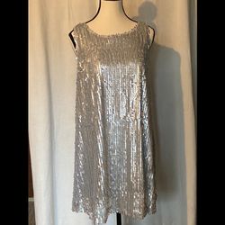 Sequin Dress  by Hancy - Silver New Size  Large