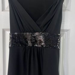 Black Sleeveless Tunic Style Top Juniors Medium 