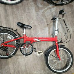 Foldable Bike - 5 Speed - Red