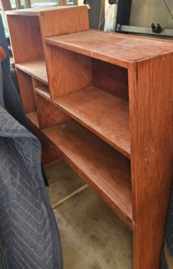 Wood Tiered Office Computer Organizer Bookshelf