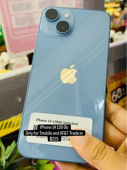 Unlocked - iPhone 14 128 Gb and clean imei ONLY FOR ATT AND T-MOBILE TRADE IN