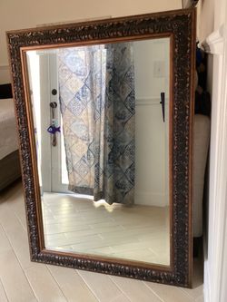 Hermoso Espejo Grande de Cuerpo Entero / Pared – Marco Tallado Elegante