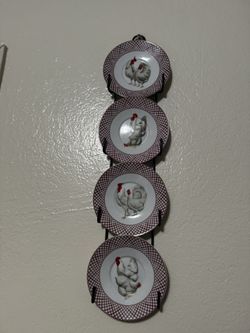 Porcelain Red Rooster Hen/ HOMEGOODS