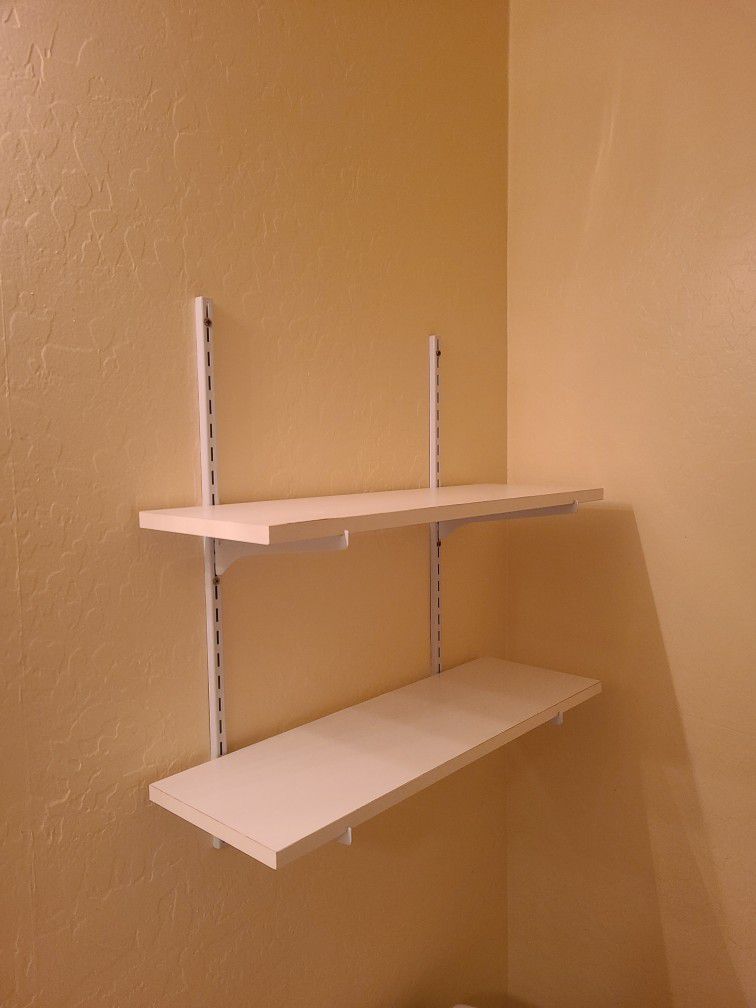 Adjustable Two Shelf Kit - 8" x 24" Shelves - Closet Maid