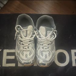 White and Silver Chunky Mesh Sneakers