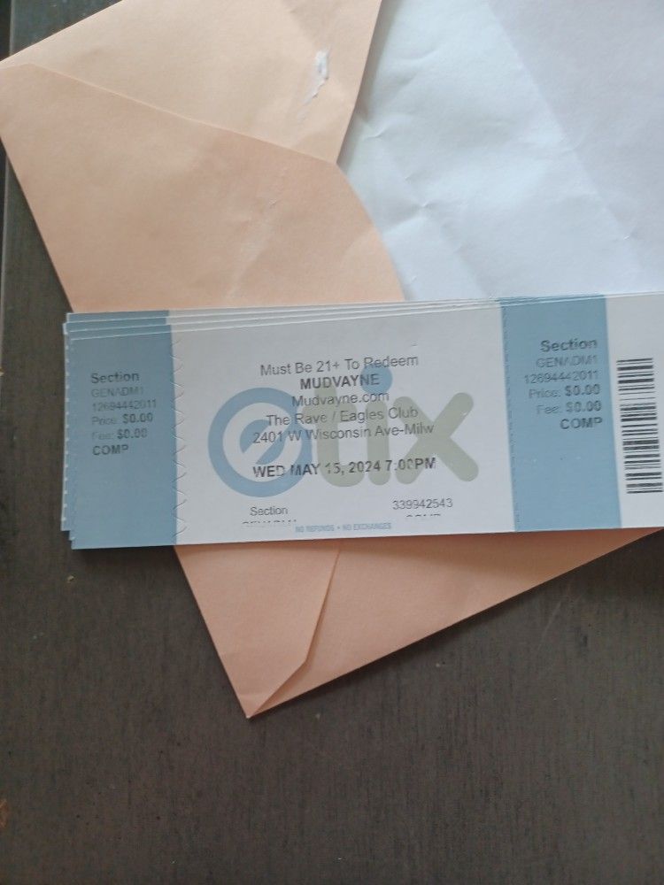 Mudvayne Tickets 4