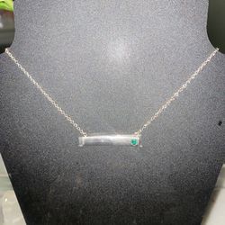 Green heart Necklace 